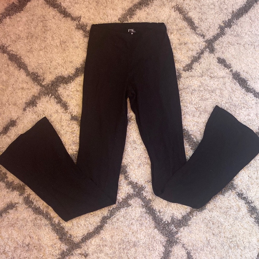 Black flare leggings
